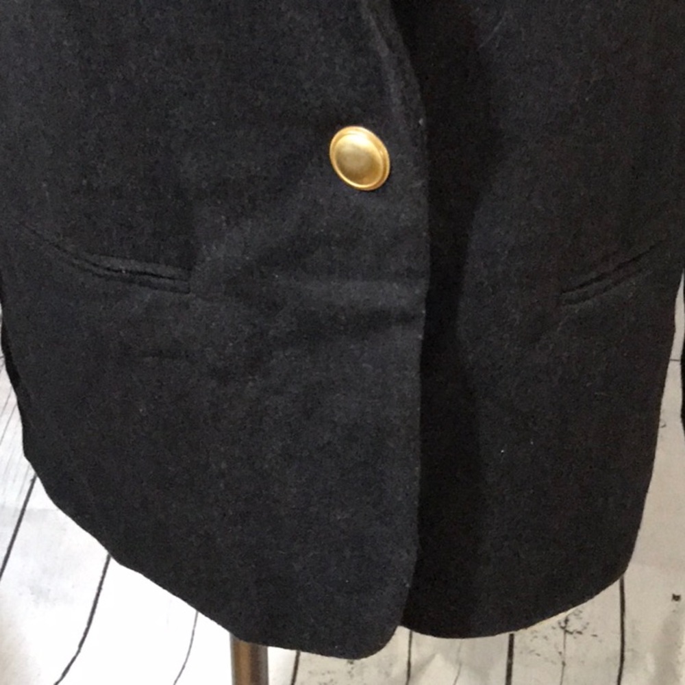 Vintage Braebrook 100% Wool Lined Basic Black Jac… - image 4